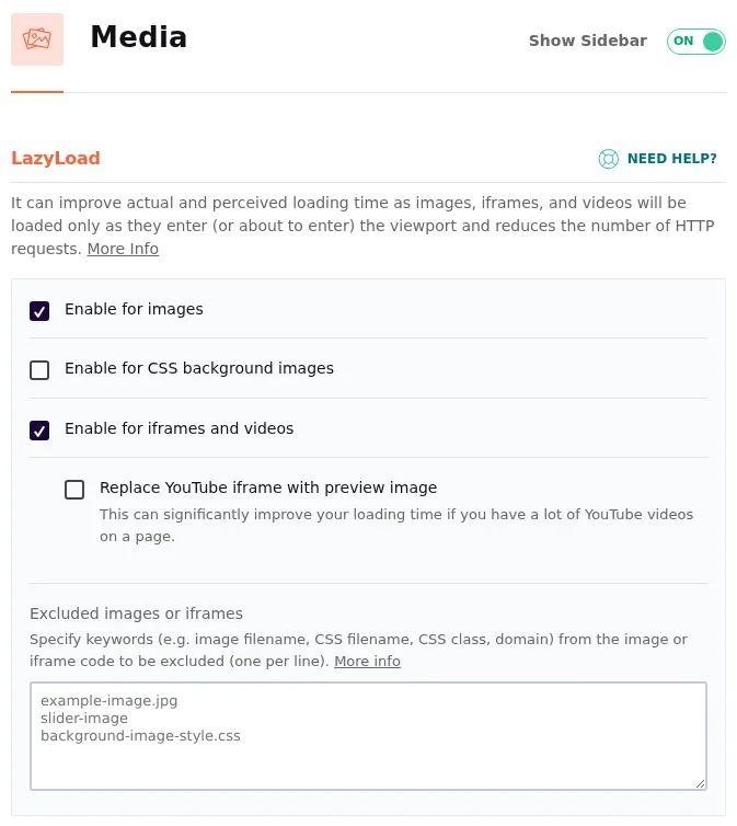 Setting media optimization options