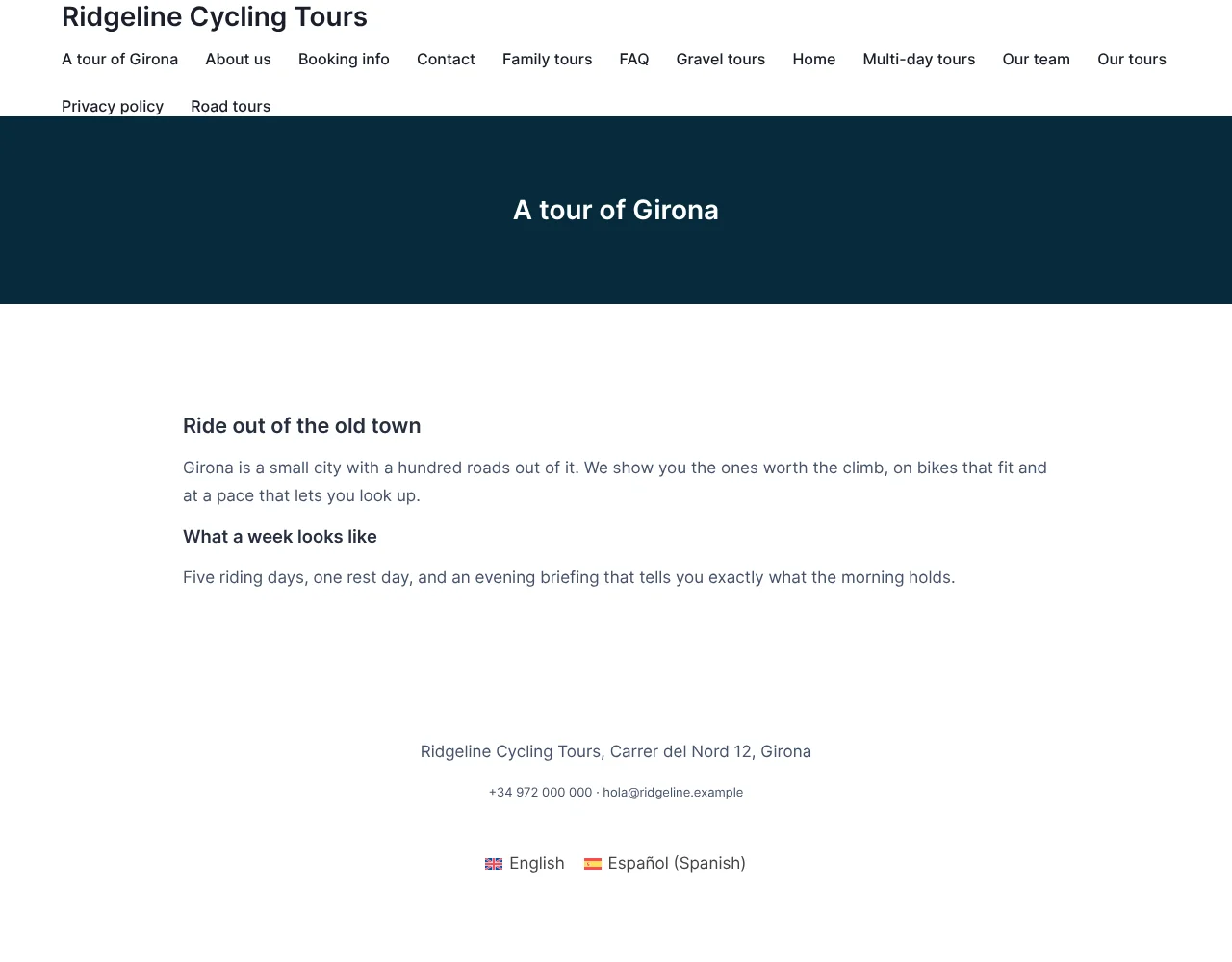 Page in English