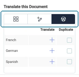 Switching to the WordPress Editor tab