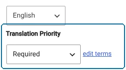 Selecting translation priority