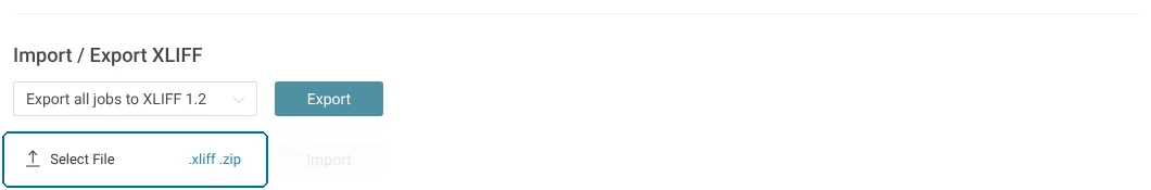 Uploading XLIFF files with completed translations