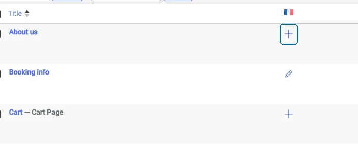 Starting a manual translation of a page
