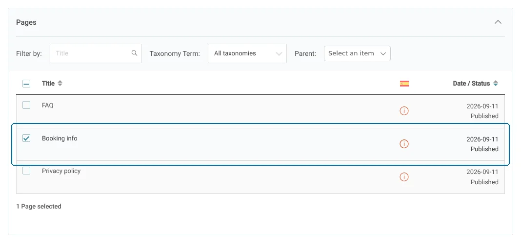 Selecting content for translation in WPML → Translations