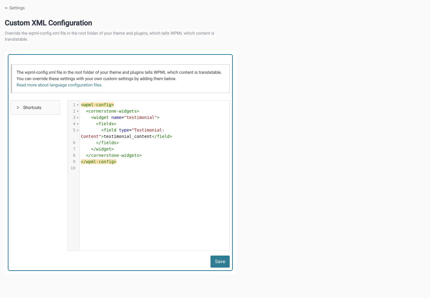 Overriding the remote language configuration file with the updated one