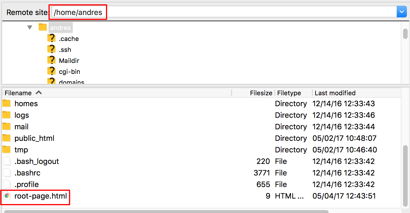 Upload a HTML file in your directory