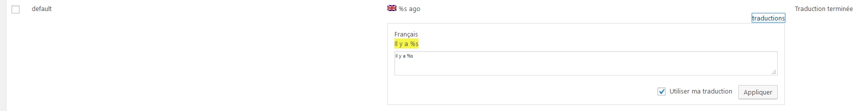 Traduction dating français