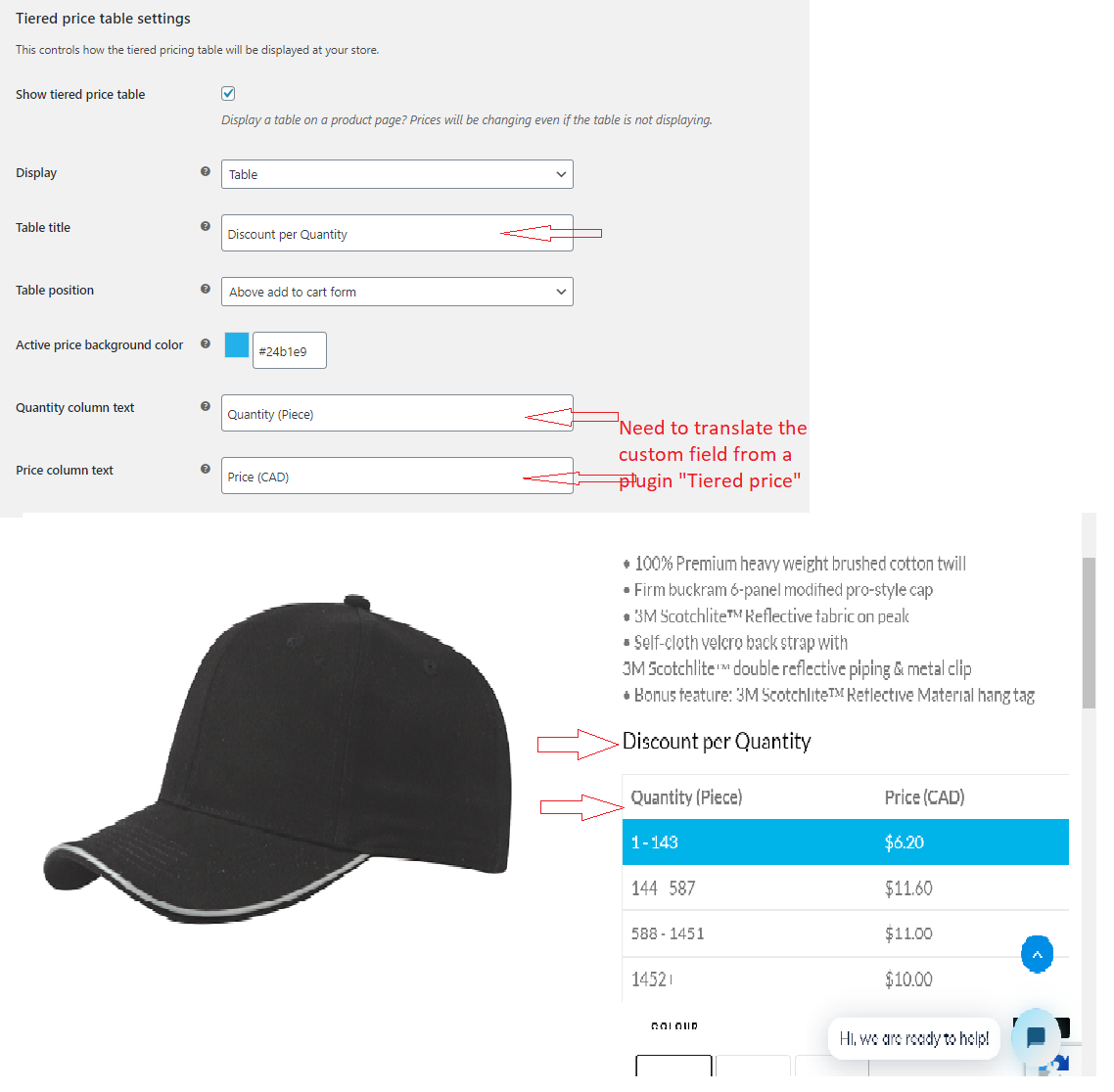cap translate